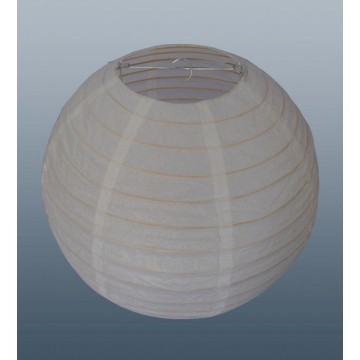 14" RIBBED RICE PAPER LAMPSHADE IN NATURAL WHITE COLOUR