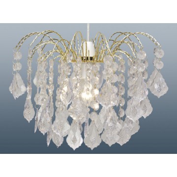 BEAUTIFUL 48 PIECE CLUSTER CRYSTAL ASPECT DROPLET PENDANT LAMPSHADE
