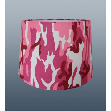 CAMOUFLAGE' 11" EMPIRE DRUM SHADE IN PINK FOR CEILING & TABLE LAMP USE