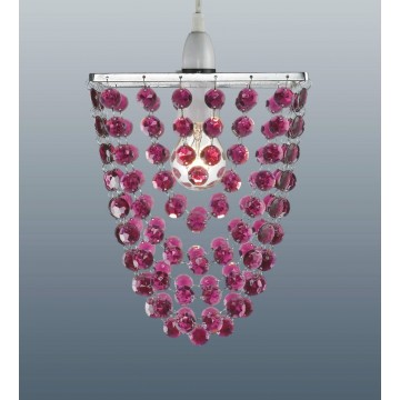 VIENNA CRYSTAL ASPECT DROPLET PENDANT LAMPSHADE IN PURPLE